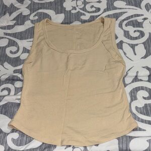 Beige sleeveless top